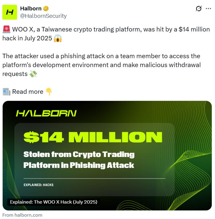 CoinDCX Hack Highlights Potential Risks of Social Engineering in Crypto Security Breaches 2 WOO X Hack Illustration