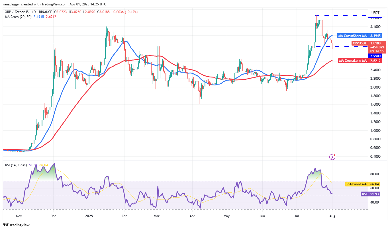 Bitcoin Faces Possible Rebound Toward New Highs Amid Consolidation and Institutional Buying 3 XRP/USDT daily chart