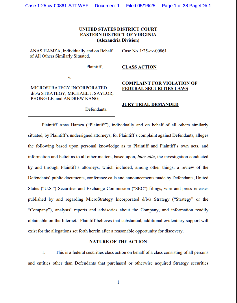 Strategy’s Continued Bitcoin Accumulation Faces Growing Investor Lawsuits Over Financial Disclosures 2 MicroStrategy, Michael Saylor, Companies