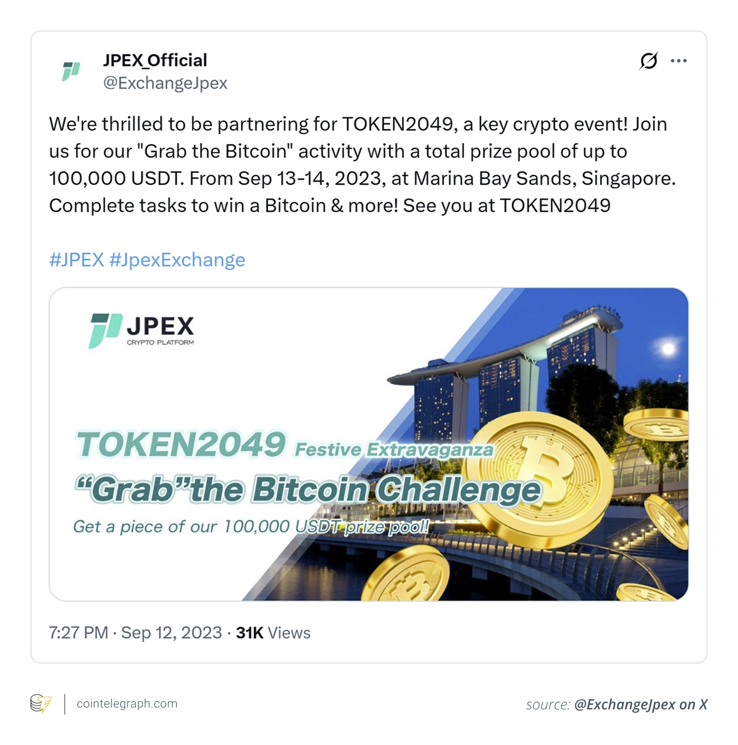 JPEX Token2049 booth abandoned JPEX Token2049 booth abandoned