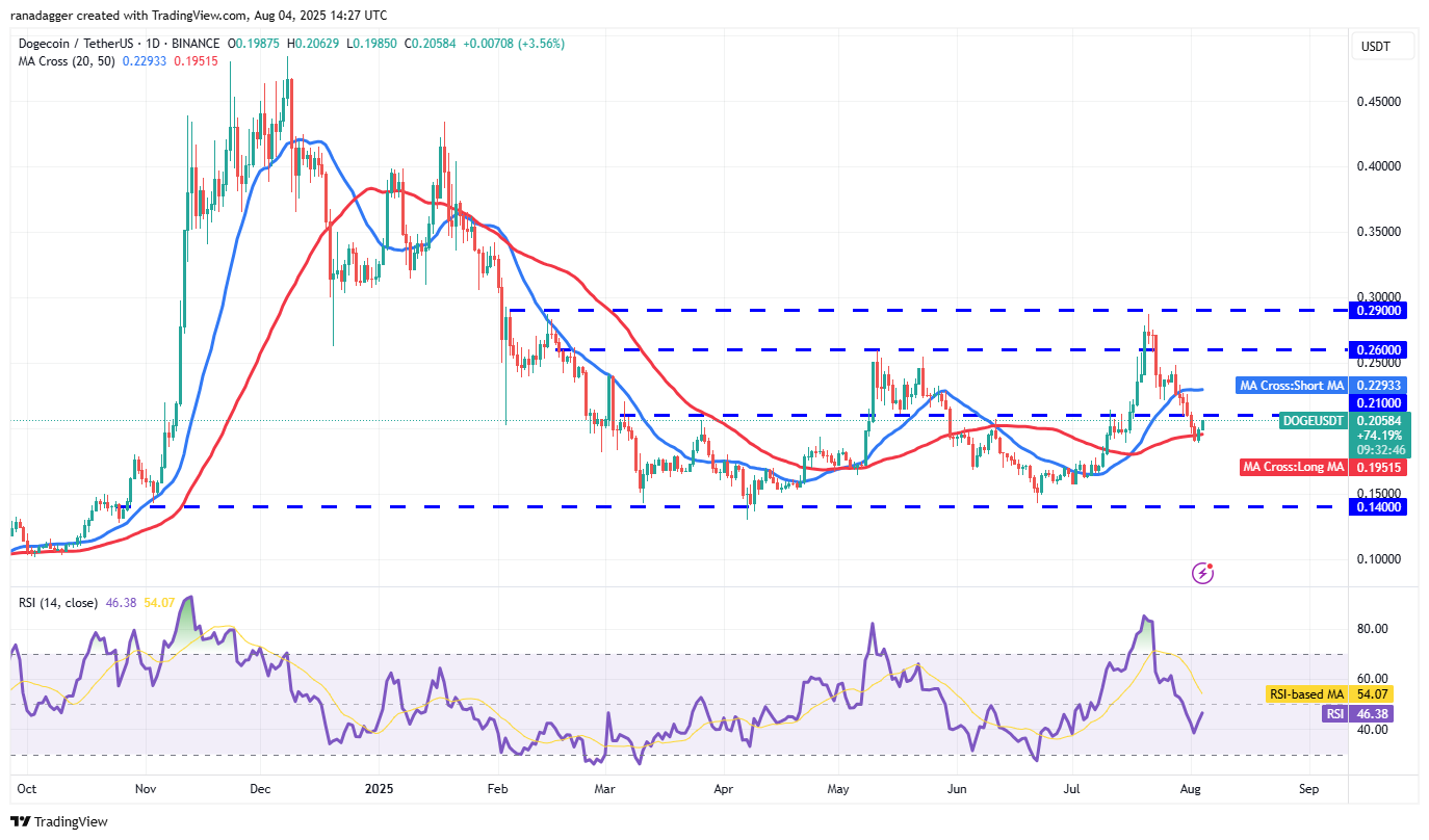 DOGE/USDT daily chart