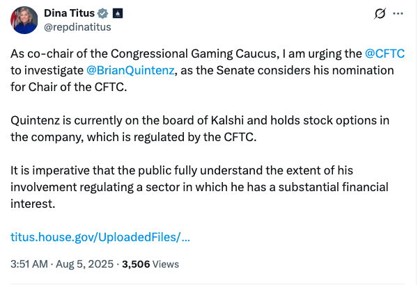 US Representative Dina Titus