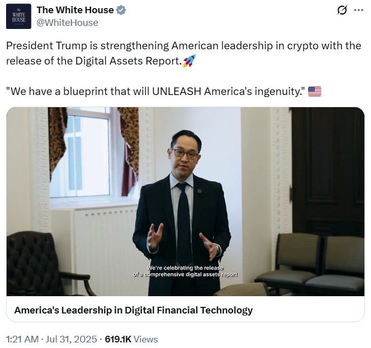 White House Presidential Working Group report release The public release of the Presidential Working Group report had a celebratory tone