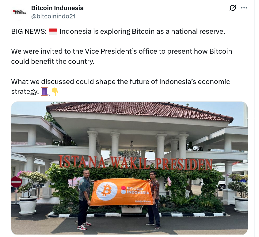 Indonesia Explores Bitcoin as a National Reserve Strategy Amid Economic Growth Discussions 1 01987db4 a8ec 70ed 97fb 09b2707e9f37