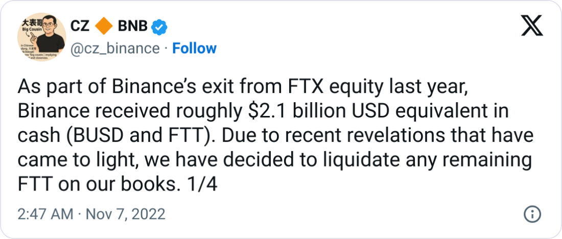 Changpeng Zhao Seeks Dismissal of FTX Lawsuit Over Alleged $1.8 Billion Fraudulent Transfer 1 Changpeng Zhao