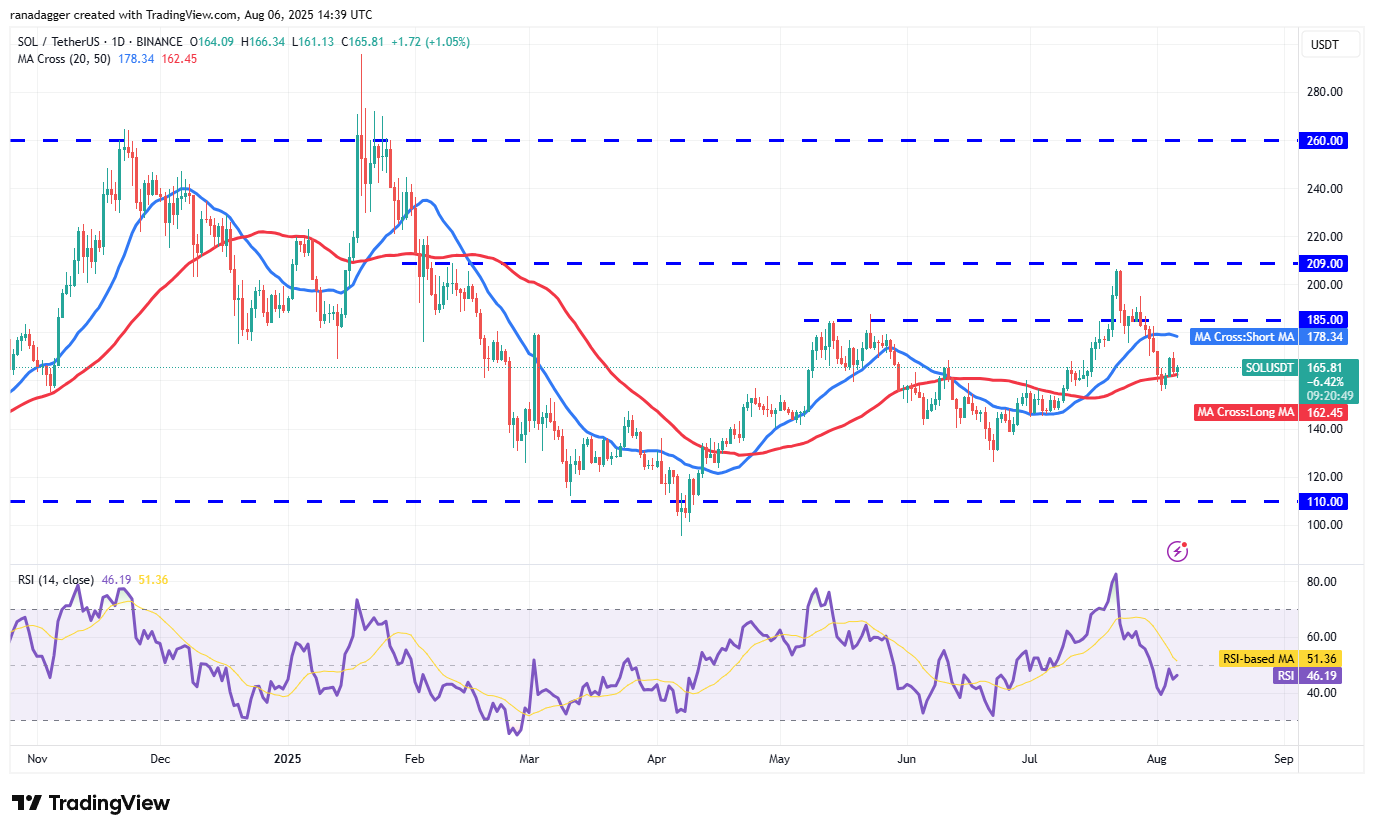 Bitcoin's Tight Range Signals Potential Breakout as Ether Holds Steady 5 SOL/USDT daily chart