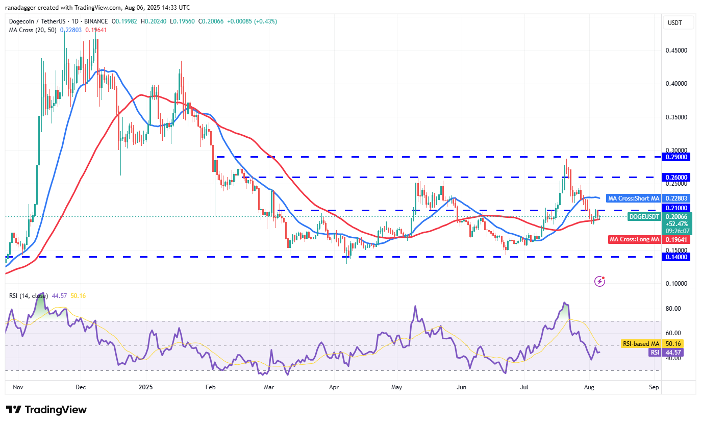 Bitcoin's Tight Range Signals Potential Breakout as Ether Holds Steady 6 DOGE/USDT daily chart