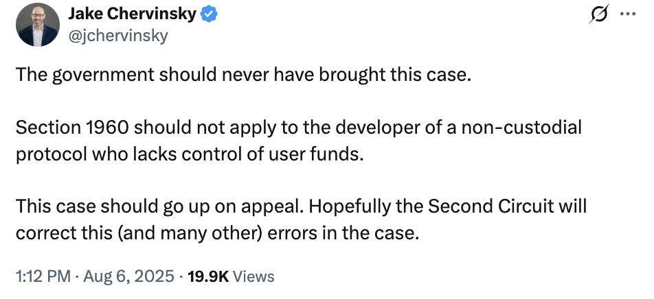US Prosecutors May Consider Retrial for Tornado Cash Developer Roman Storm After Hung Jury Verdict 1 Law, Privacy, US Government, Court, Sanctions, Money Laundering, Tornado Cash