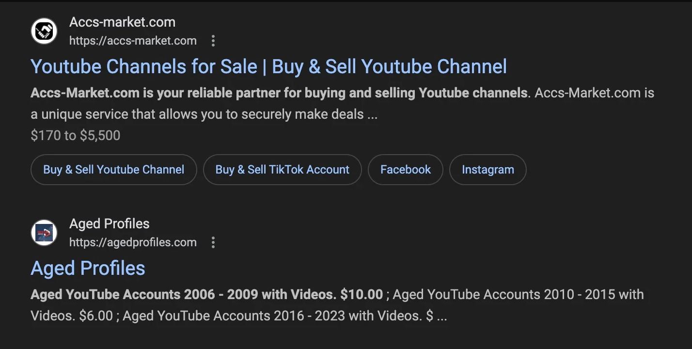 Aged YouTube Accounts May Be Used to Promote Scam Crypto Trading Bots Targeting Ether Users 1 Old YouTube channels are available for sale online and can be easily used by scammers.