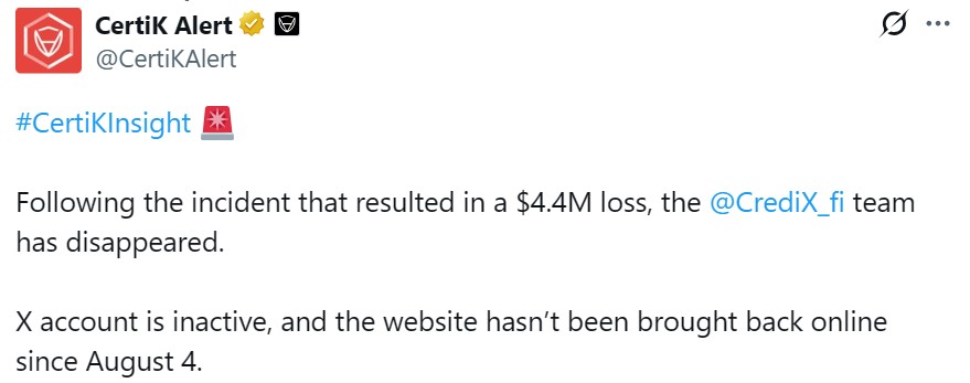 CrediX Finance Exploit