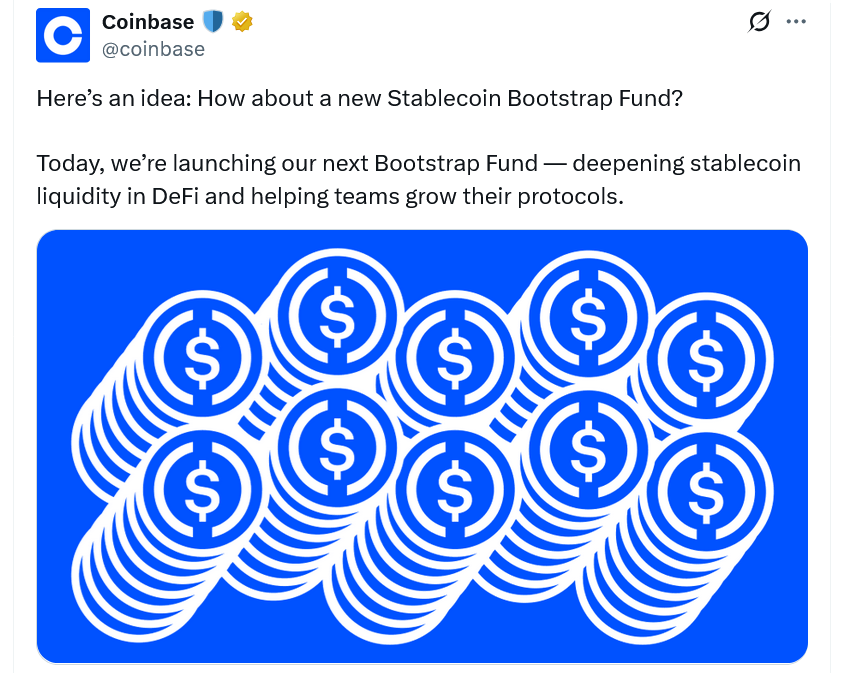 Coinbase Revives USDC Bootstrap Fund to Enhance Liquidity in DeFi Protocols Like Aave and Morpho 1 Coinbase Stablecoin Bootstrap Fund