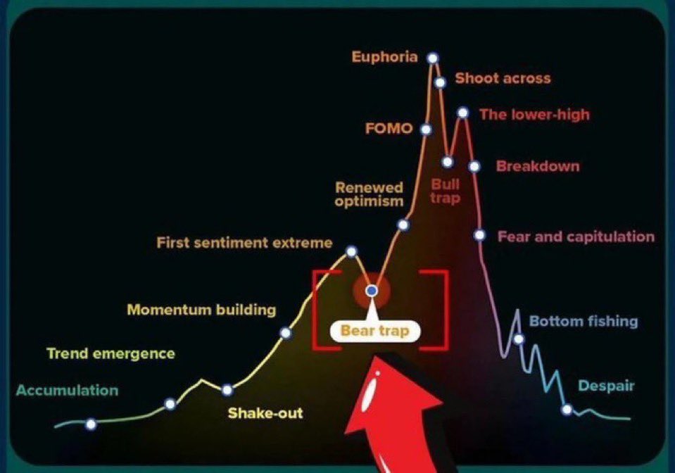 Analysts have widely shared this chart showing a 'bear trap' correction at the same stage in the bull market year. Source: Cyclop