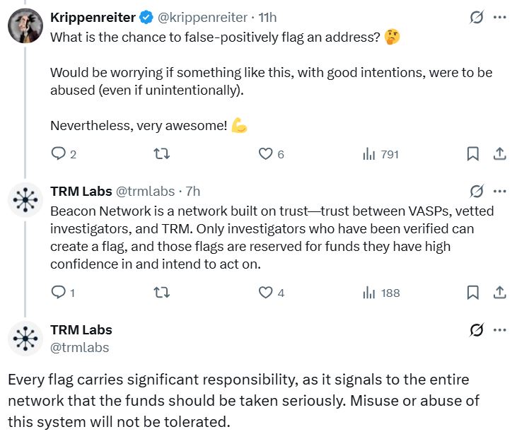 TRM Labs Beacon Network collaboration