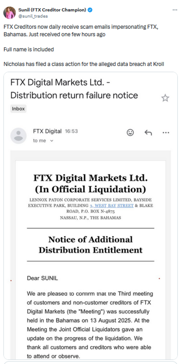 Kroll Veri Sızıntısı Sonrası FTX Alacaklıları Oltalamaya Hedef Olabilir, Toplu Dava İddia Ediyor 1 Hukuk, Mahkeme, FTX