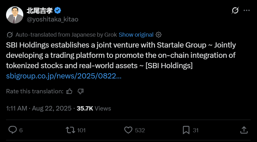 Japan's Cautious Stablecoin Rules May Slow Yen Stablecoin Adoption as USDT Dominance and GENIUS Act Could Boost U.S. Market 3 Startale and SBI partnership