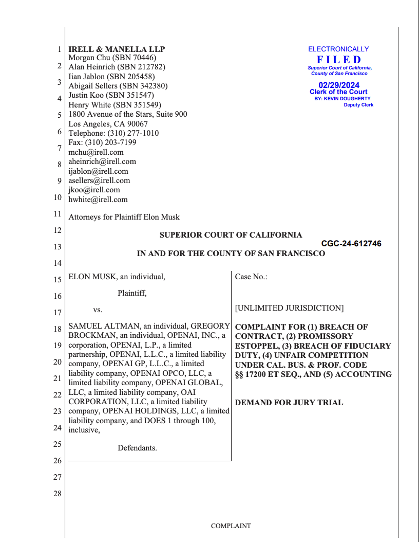 Eliza Labs Alleges xAI Demanded $50,000 Monthly License, Sought IP in Ethereum-Focused Dispute 2 Law, Elon Musk