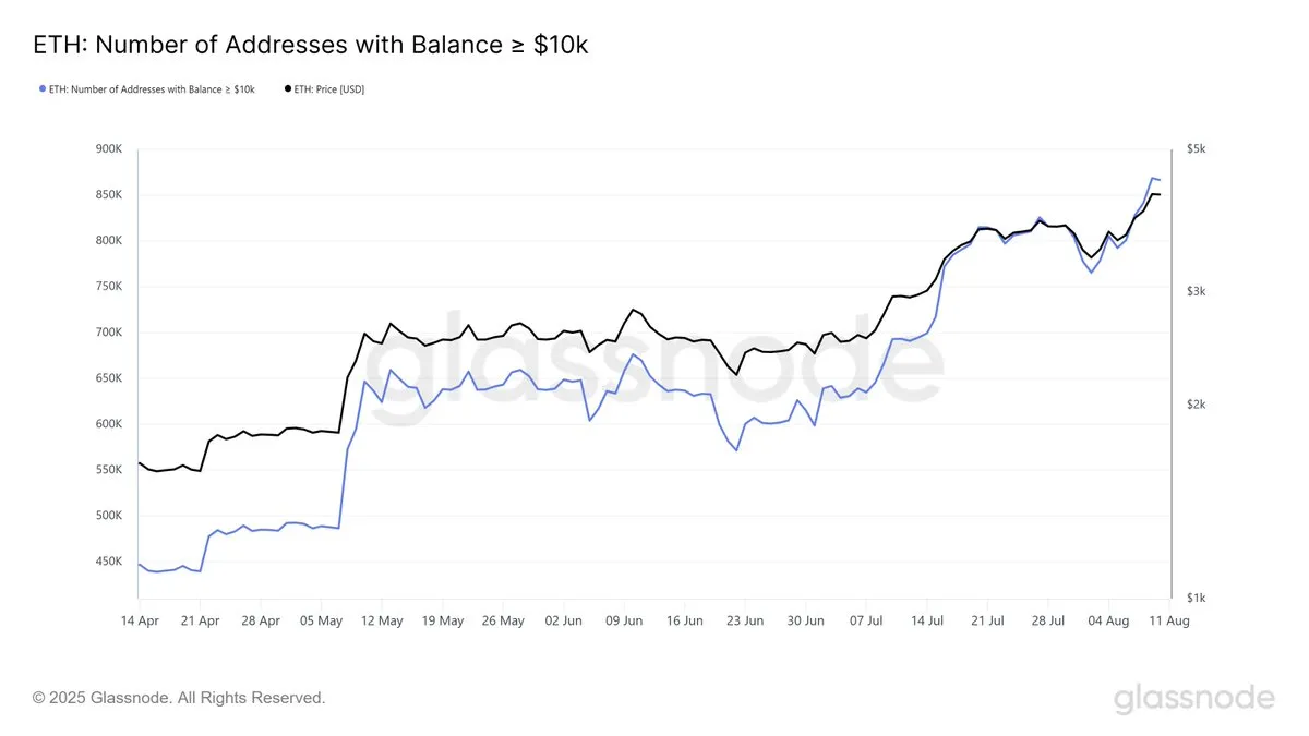 Ethereum Whale Addresses Growth
