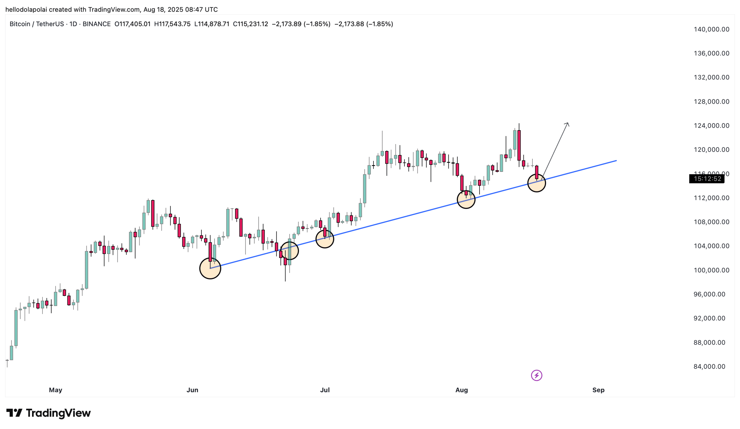 Bitcoin price chart