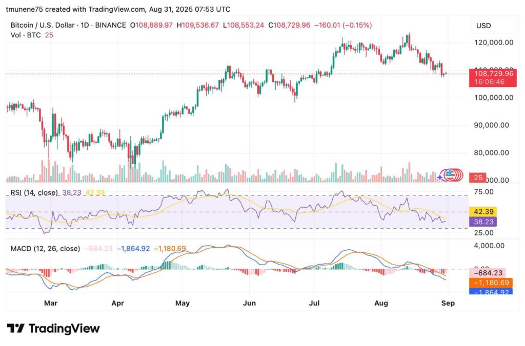 Bitcoin May Test $110K–$112K After Rebound From $107,500, Breakout Could Target $116,000 2 BTCUSD 2025 08 31 10 53 11 1