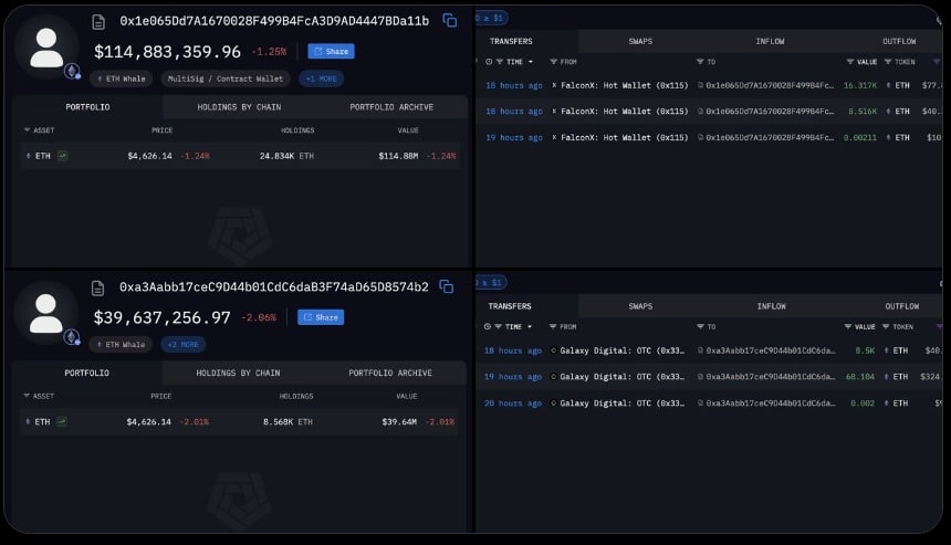 ETH whale transaction