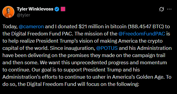Trump crypto Winklevoss 