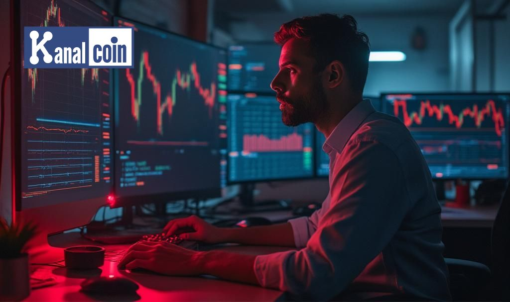 Bearish market trader scene