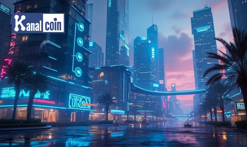 futuristic cityscape at dusk