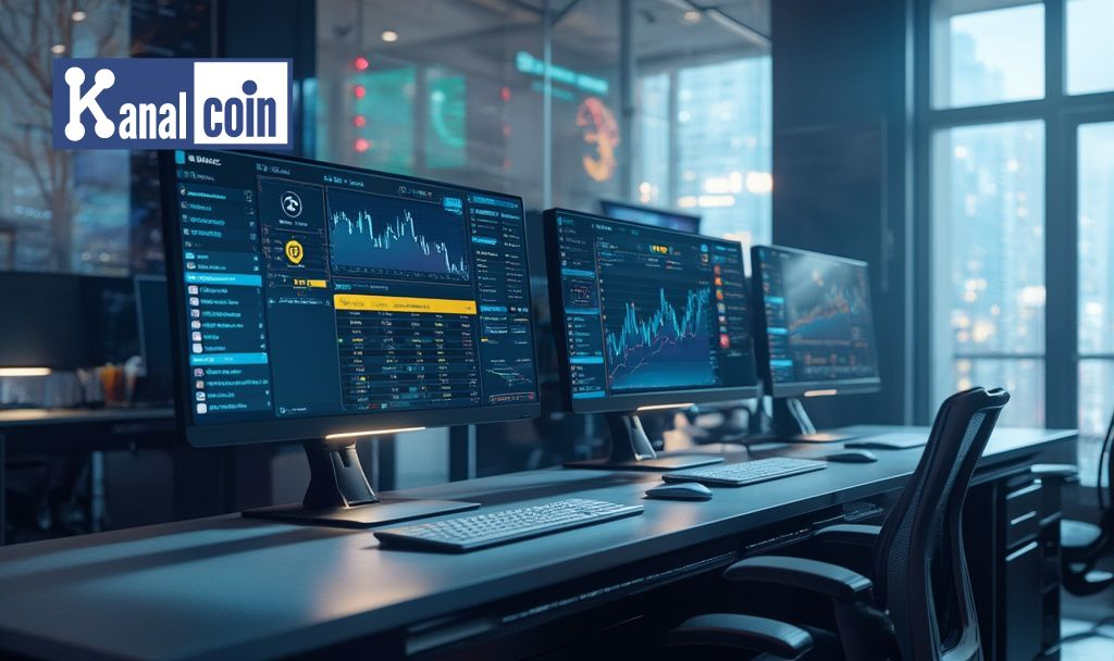 futuristic trading desk 2025