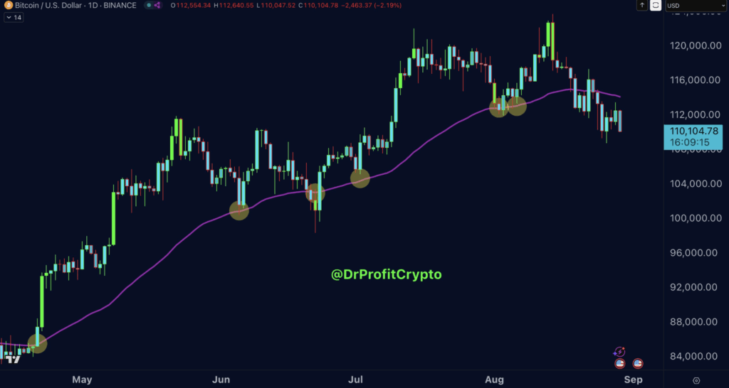 Bitcoin Tests $110K Support as Analysts Warn Cycle May Slow; Break Could Push Price Toward $100K, Recovery Possible in Fall 2025 2 image 71