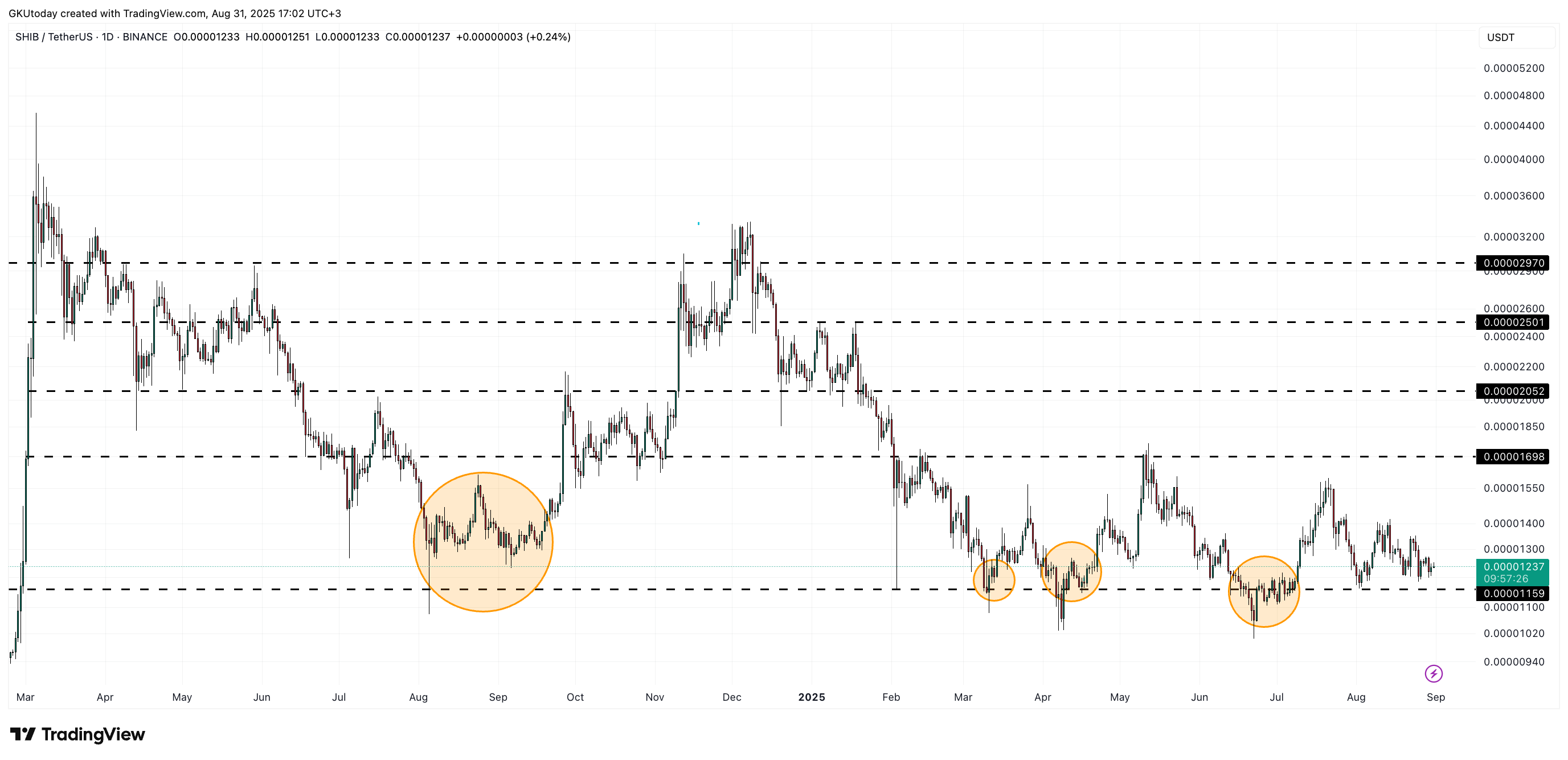 Shiba Inu (SHIB) Could See Volatility After Prolonged Consolidation Around $0.00001159 Support 1 Article image