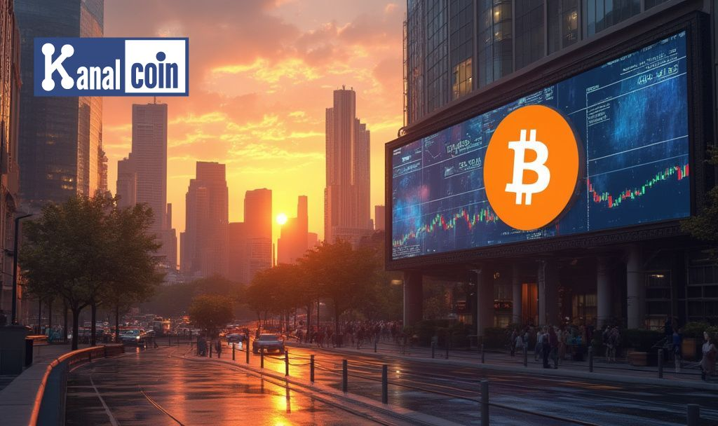 sunset financial skyline bitcoin