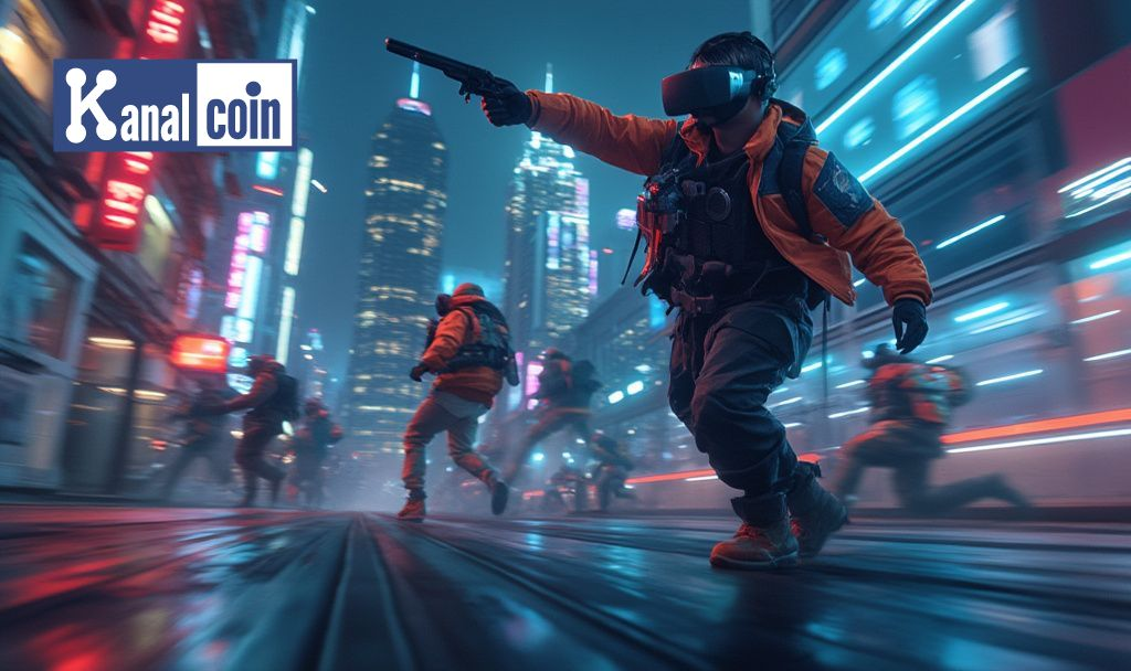 vr combat futuristic scene