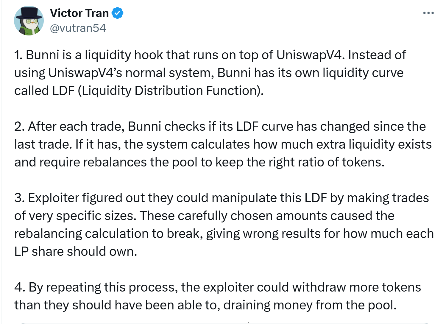 Bunni Vulnerability May Have Enabled $2.4M Stablecoin Drain, Including $1.33M in USDC 2 0199096a 7738 731c 89e7 0b08dce1a169