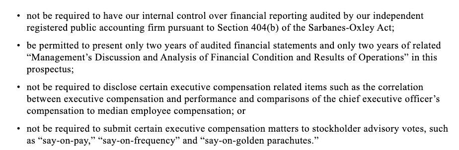 Gemini May Seek Up to $317M in IPO, Pursue Up to $2.22B Valuation Amid USDC-Related Developments 2 Gemini IPO reporting exemptions excerpt