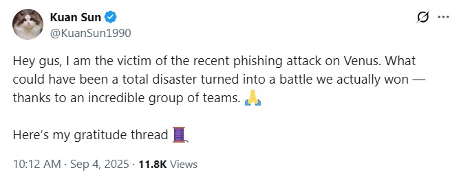 Venus Protocol May Have Enabled $13.5M Recovery After Lazarus-Linked Phishing Through Emergency Vote 1 019914b6 2552 76d2 a7e9 5274bdb4a4bb