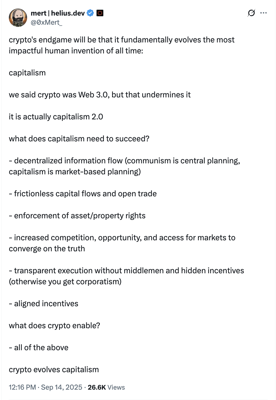 Solana Could Enable 'Capitalism 2.0' and Support 24/7 Tokenized Markets, Experts Say 1 Financial Systems, Web3
