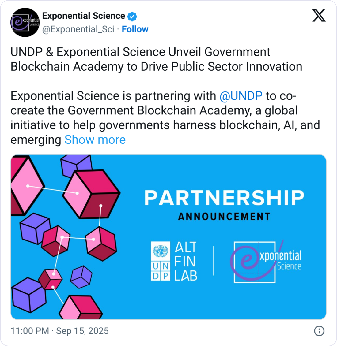 Exponential Science Foundation graphic