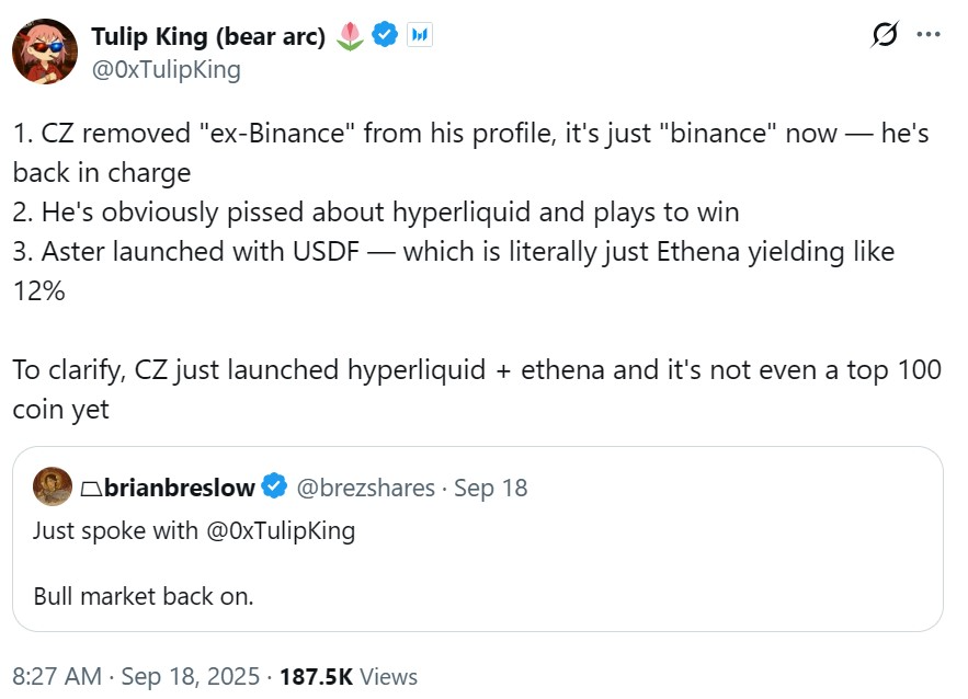 Community discussion screenshot about Aster and CZ
