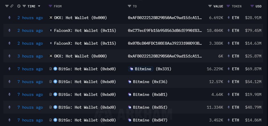 Ethereum whale transactions