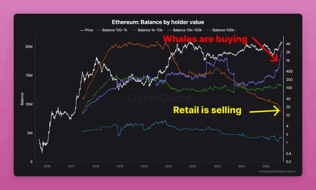 Ethereum Supply Shift: Whales Accumulating While Retail Sells Could Signal New Bull Cycle 1 image