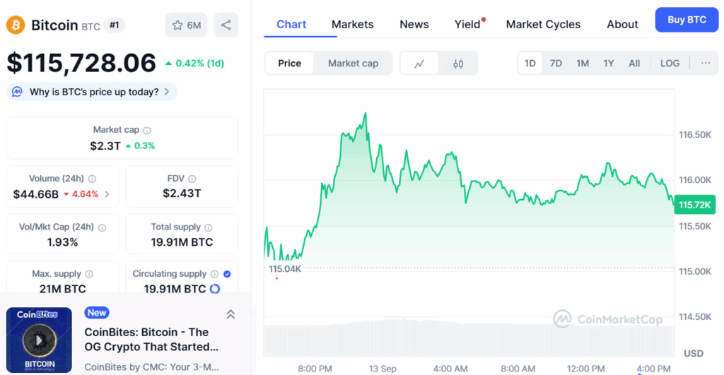 Bitcoin Poised Near $117,200 Resistance After Reclaiming 8-Year Trendline Amid $2.3B ETF Inflows 1 image 222