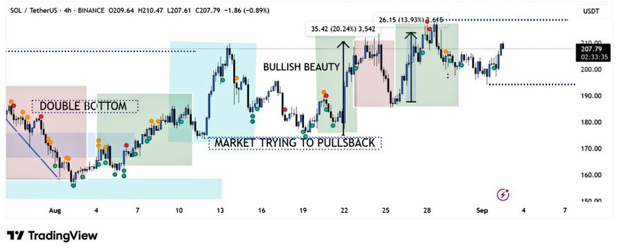 Solana May Retest $206 Before Targeting $217 as $9.2B Volume, $15.8M ETF Inflows Support Potential Rebound 1 image 75