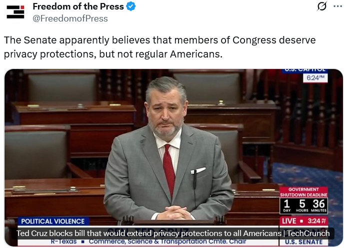 Senator Ted Cruz and privacy debate