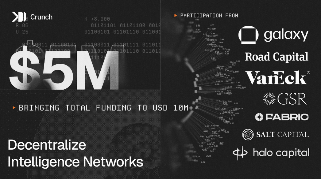 Crunch Lab raises $5M for decentralized AI network.