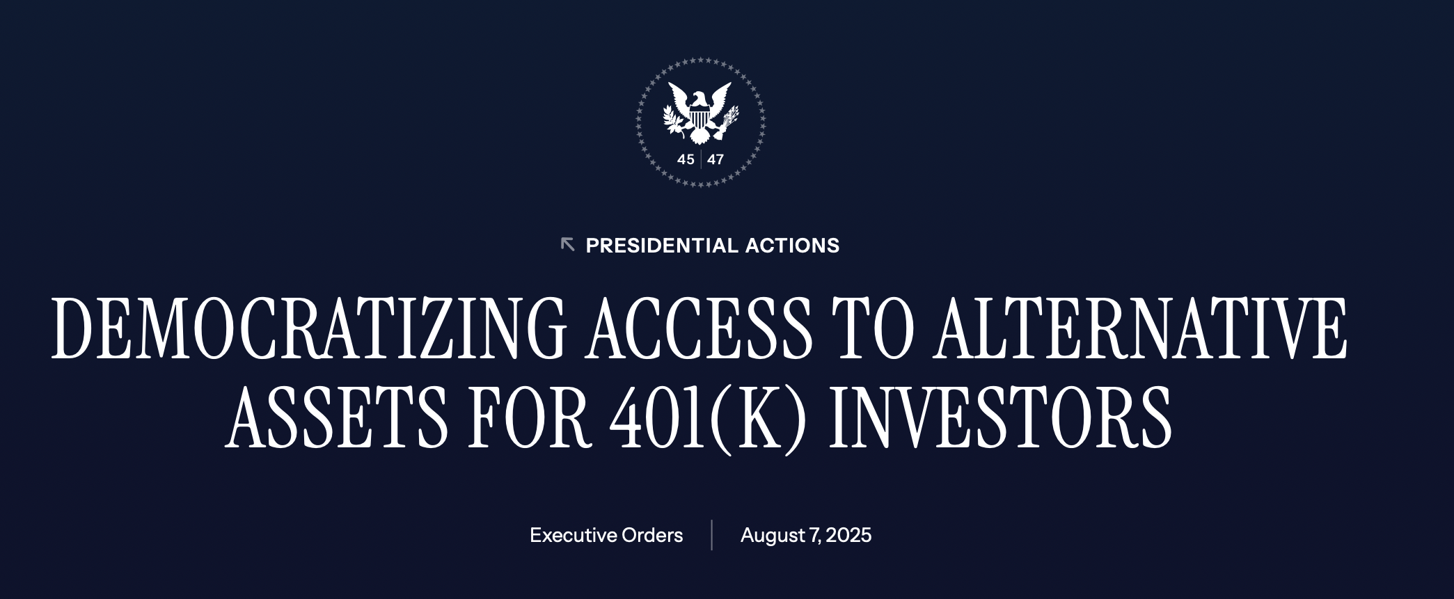 Draft Bill Could Codify Trump Executive Order, Potentially Allowing Bitcoin in US 401(k) Plans 1 United States, Retirement