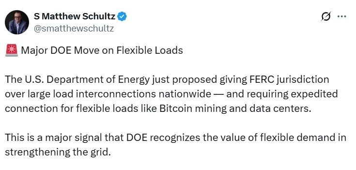 US Energy Secretary Urges Faster Grid Connections for Bitcoin Mining and AI Data Centers 1 019a14d2 7dc3 7fa0 88f3 f67960a708d7