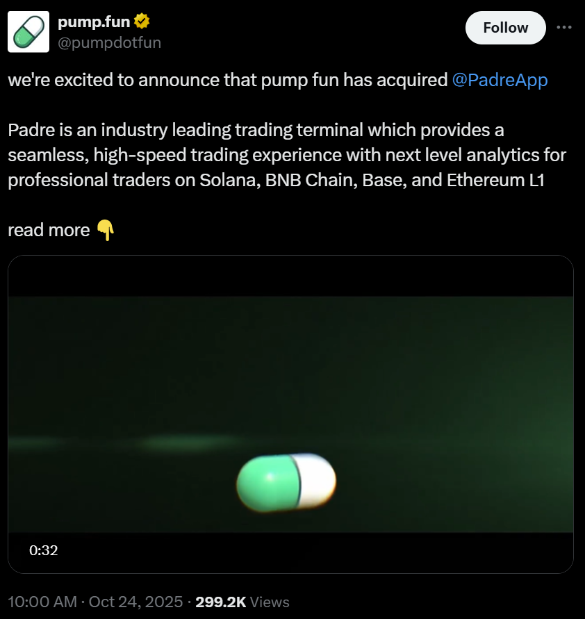 Pump.fun Acquires Padre Terminal to Enhance Liquidity in Cooling Solana Memecoin Market 1 019a16d8 1274 7077 9a34 e608d414faca