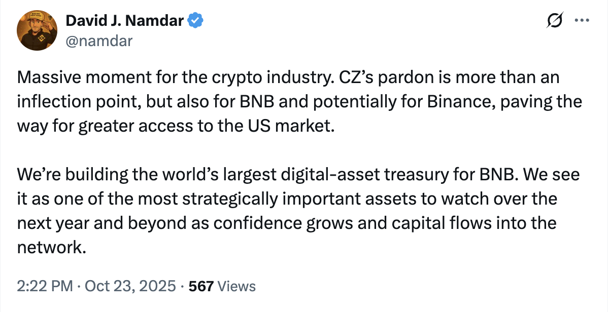 Trump's CZ Pardon Fuels Speculation on Binance US Re-Entry and BNB Growth 2 US Government, United States, Donald Trump, Binance