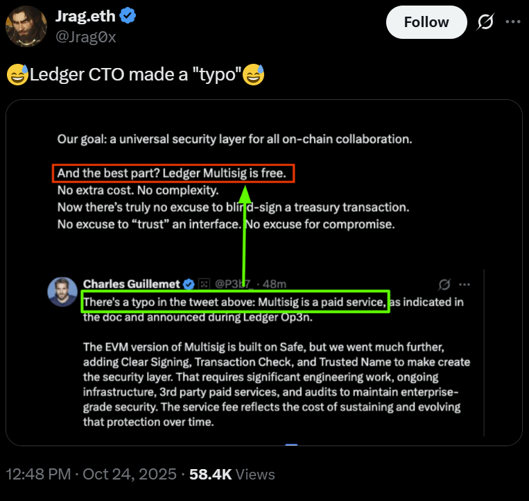Ledger Multisig App Draws Praise for Upgrades, Criticism Over Fees in Ethereum Community 2 Ledger CEO Charles Guillemet on multisig features