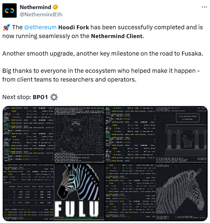 Ethereum's Fusaka Upgrade Launches on Hoodi Testnet, Aiming for December Scalability Boost 1 019a2e1a 2a0a 78df a6de 871d956ee3f0